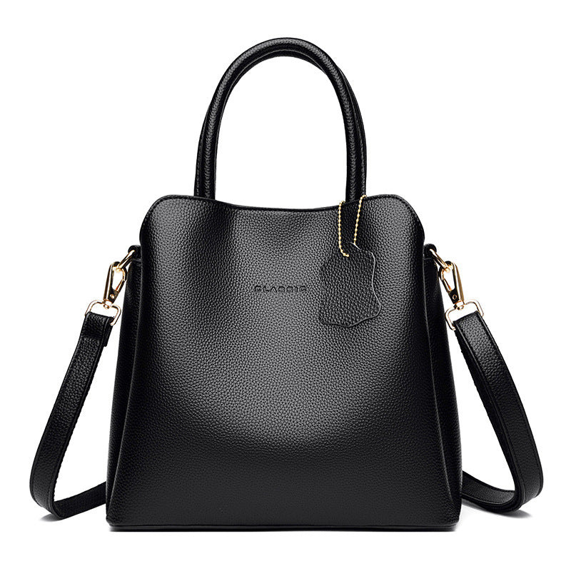 Women's Leather Pattern Genuine With Cowhide Pendant Handbags