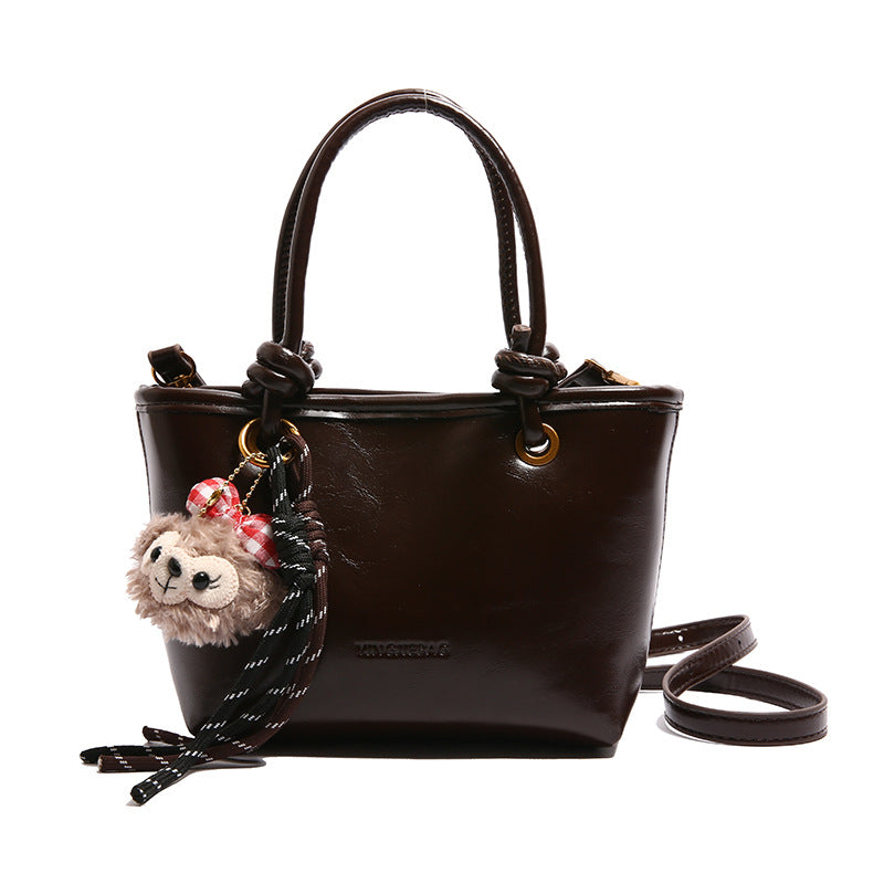 Women's Oil Wax Skin One Commute Western Women's Handbag