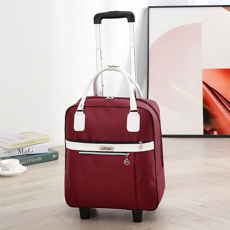 Can Back Female Hand-held Cute Large Capacity Draw-bar Travel Bags