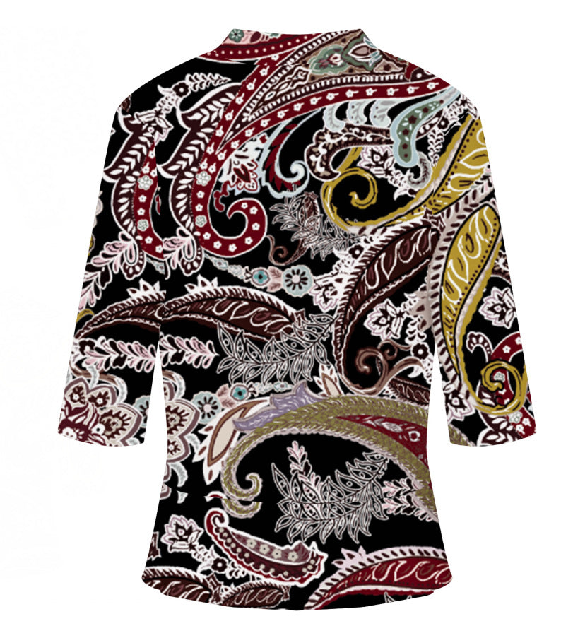 Women's Durable Fashion Casual Printing Knitted Tops