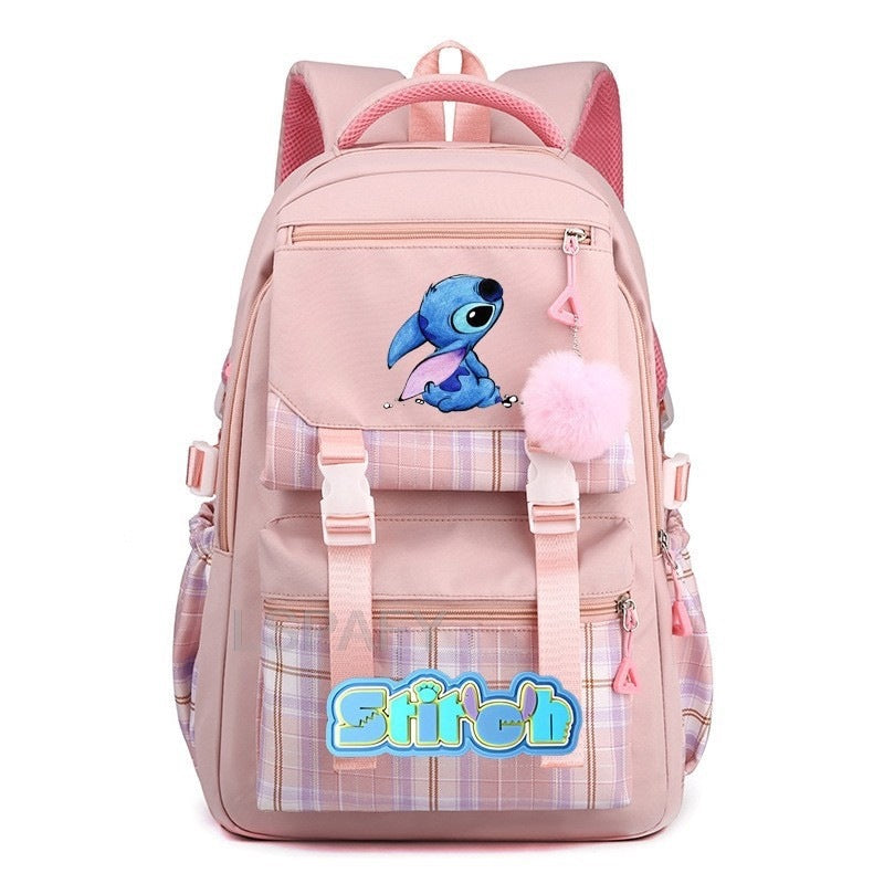 Children's Star Stitch Schoolgirl Young Cartoon Backpacks