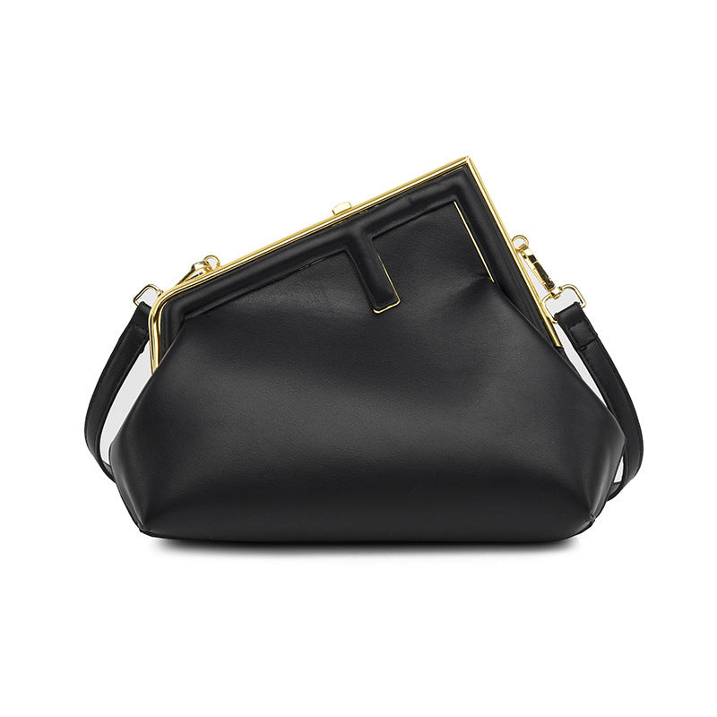 Women's Metal Clip Mouth Fashion Retro Simple Crossbody Bags
