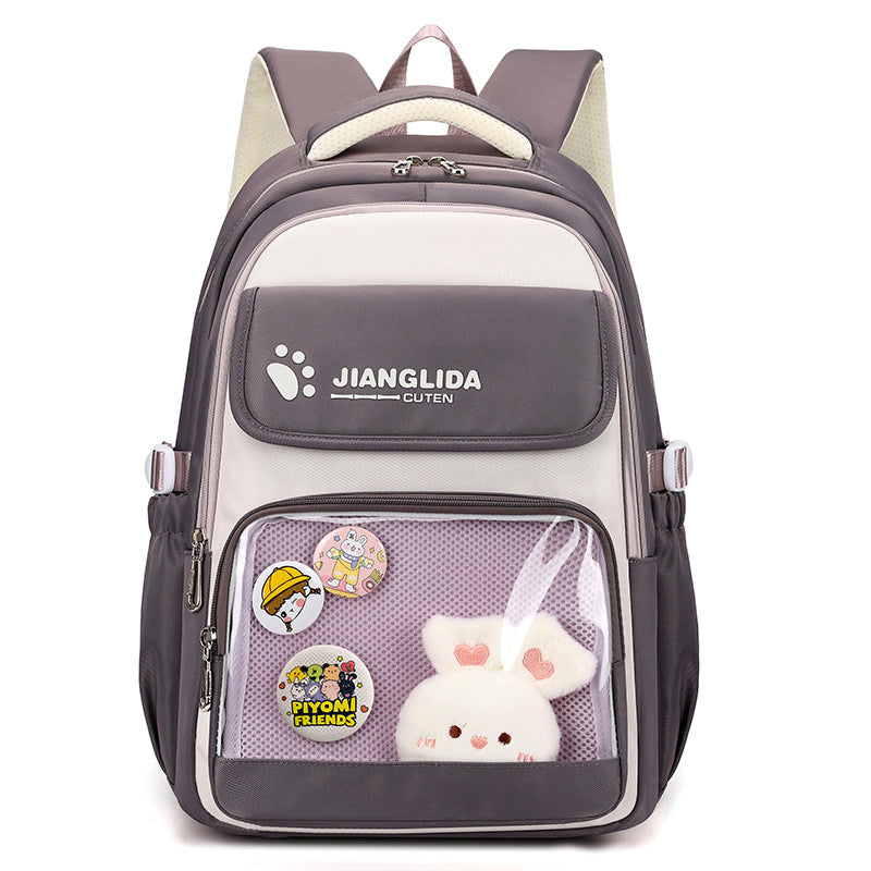 Women's Large Capacity Chinese Black Stain Resistant Middle School Students' Schoolbags