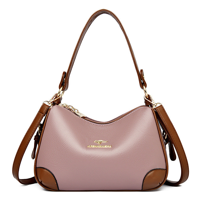 Women's Soft Leather Mother Simple Versatile Large Crossbody Bags