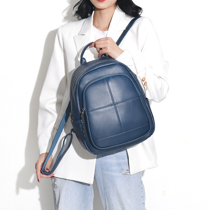 Style Soft Leather Fashion Large Capacity Backpacks