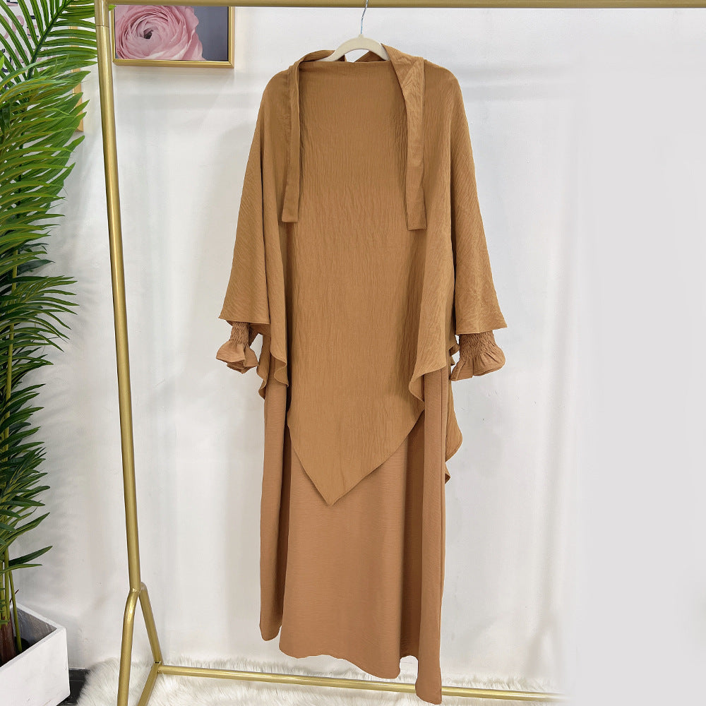 Turkey Solid Color Dress With Headscarf Dresses