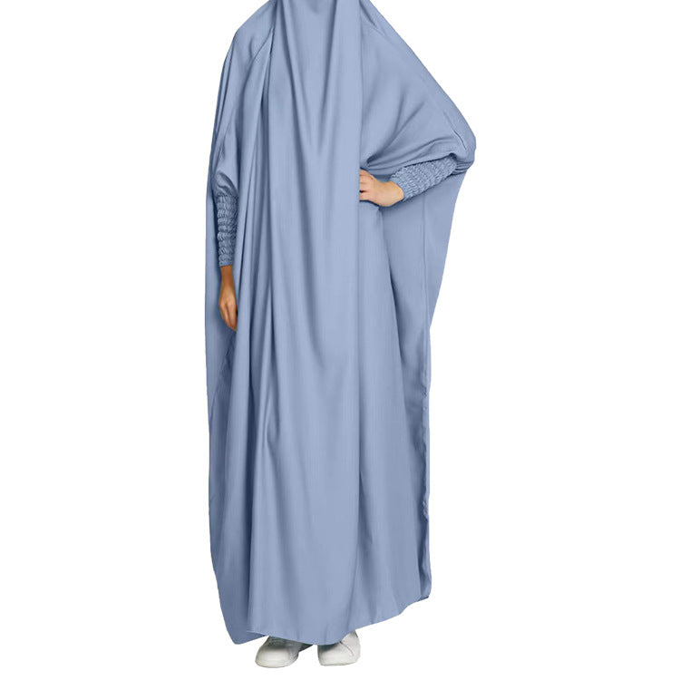 Muslim Elegant Dress Loose Simple Halal Clothing
