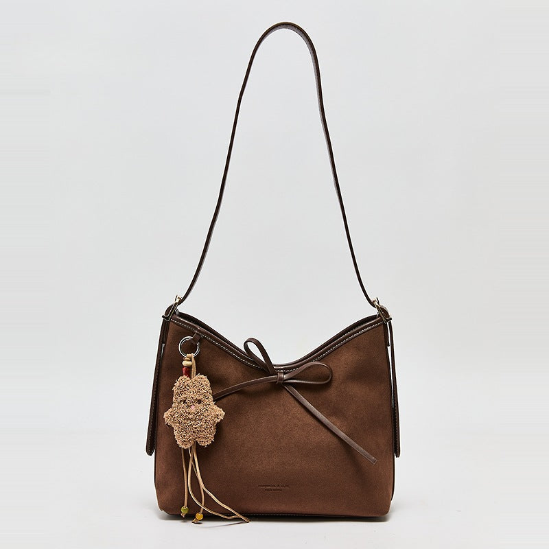 Women's Autumn College Color Bow Large Capacity Storage Women's Shoulder Bag