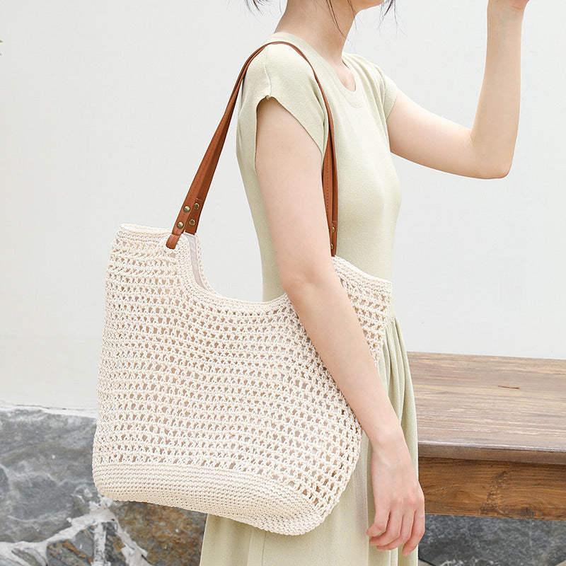 Women's Style Leisure Artistic Hand-woven Fashion Cotton Shoulder Bags