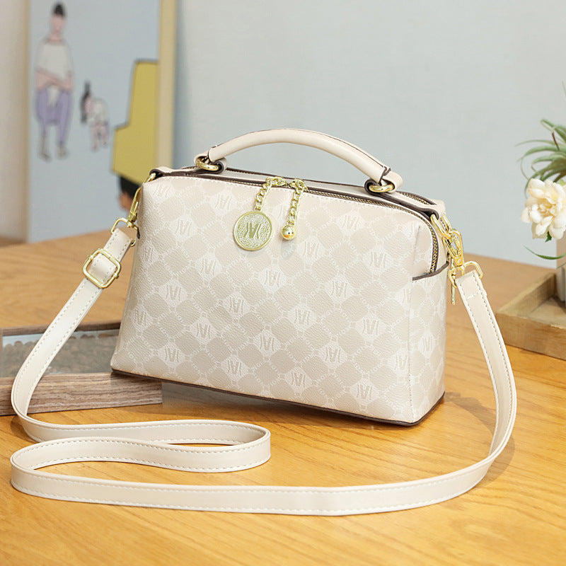 Women's Versatile Fashion Printing Simple Pillow Small Square Bags
