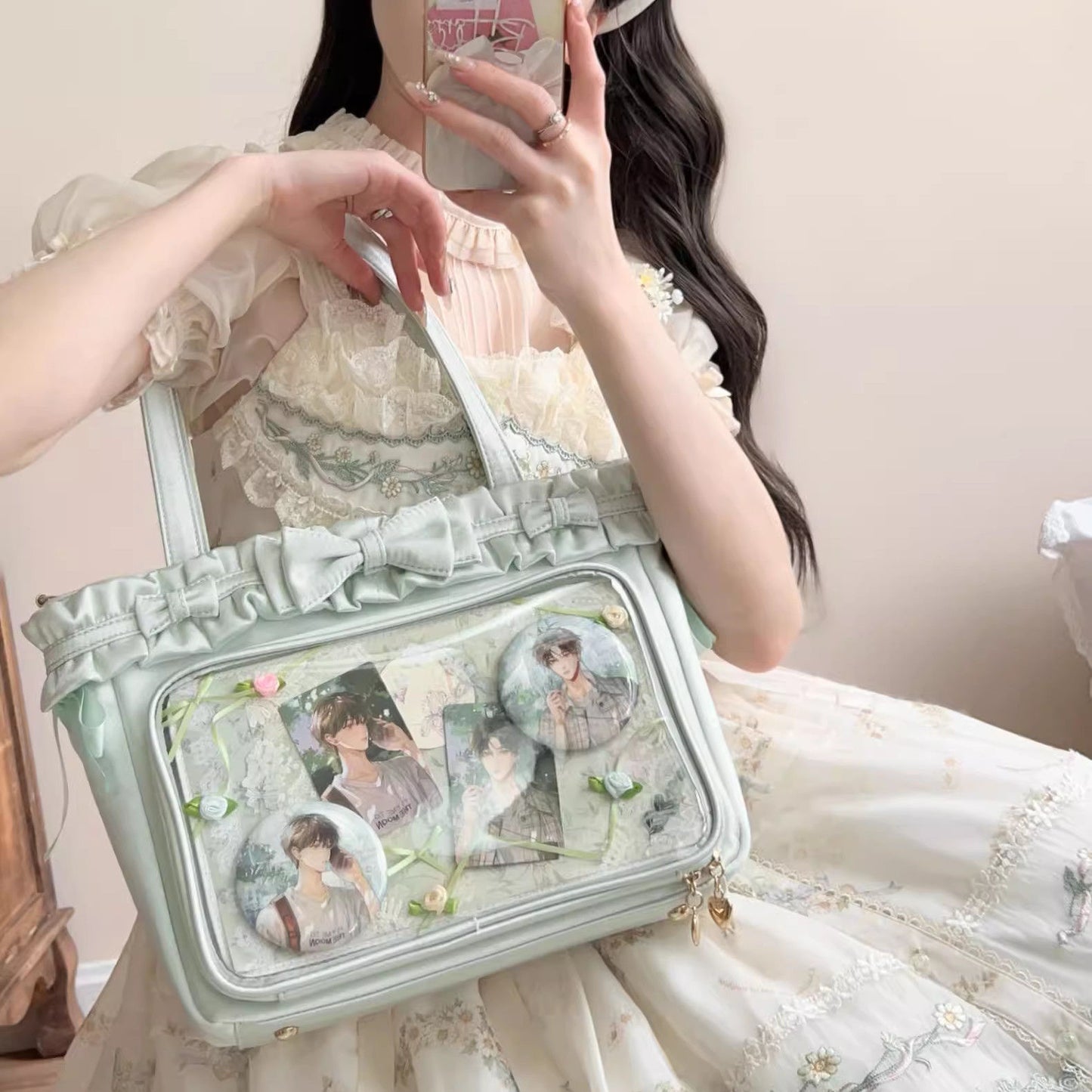 Women's Pain Ballet Holiday Surface Pure Color Shoulder Bags