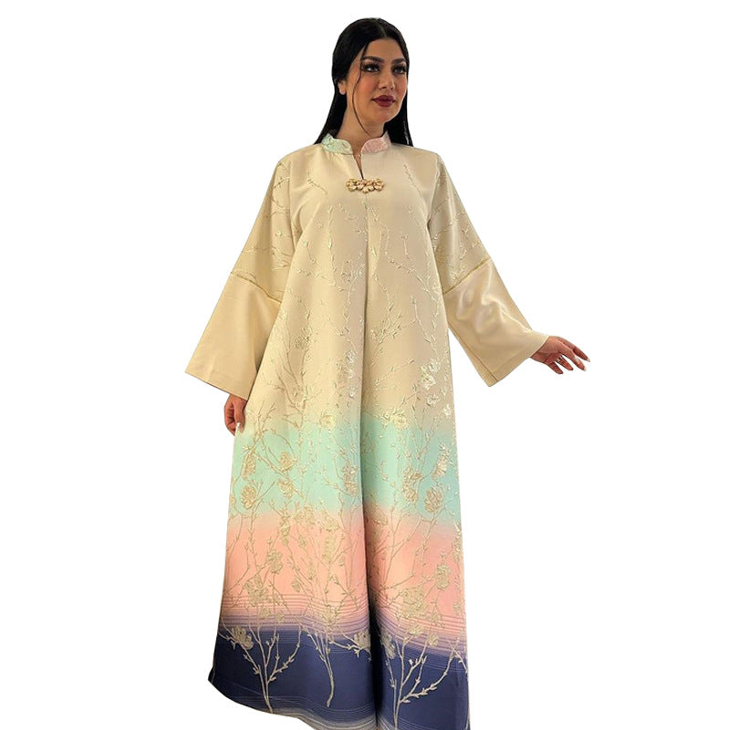 Fashionable High-grade Jacquard Fabric Embroidered Gradient Clothing