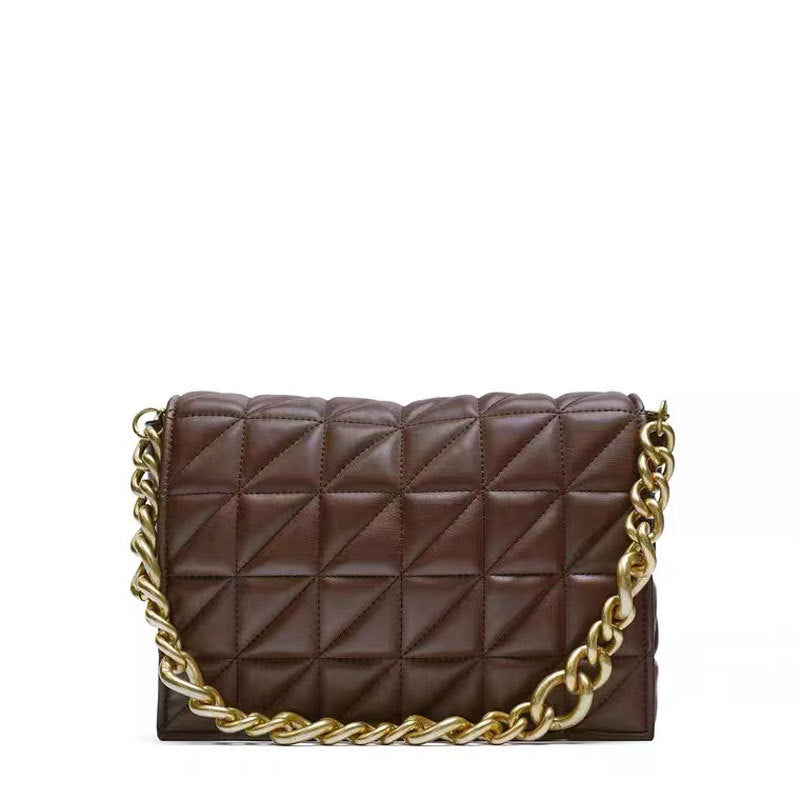 Women's Summer Fashion Trendy Thick Chain Quilted Shoulder Bags