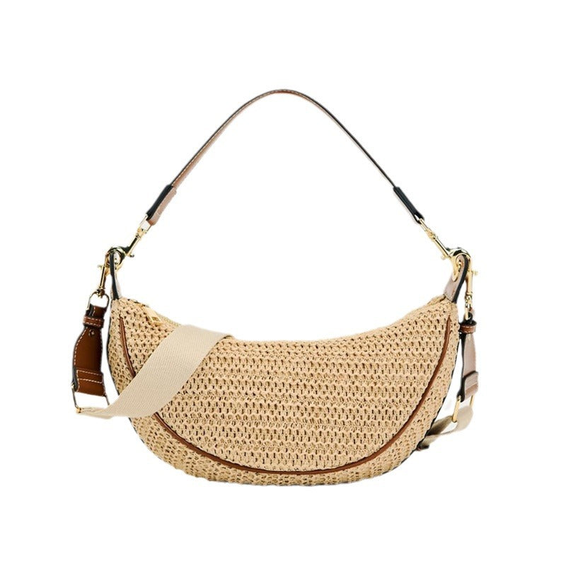 Women's Spanish Spring Woven Underarm Dumpling Crossbody Bags