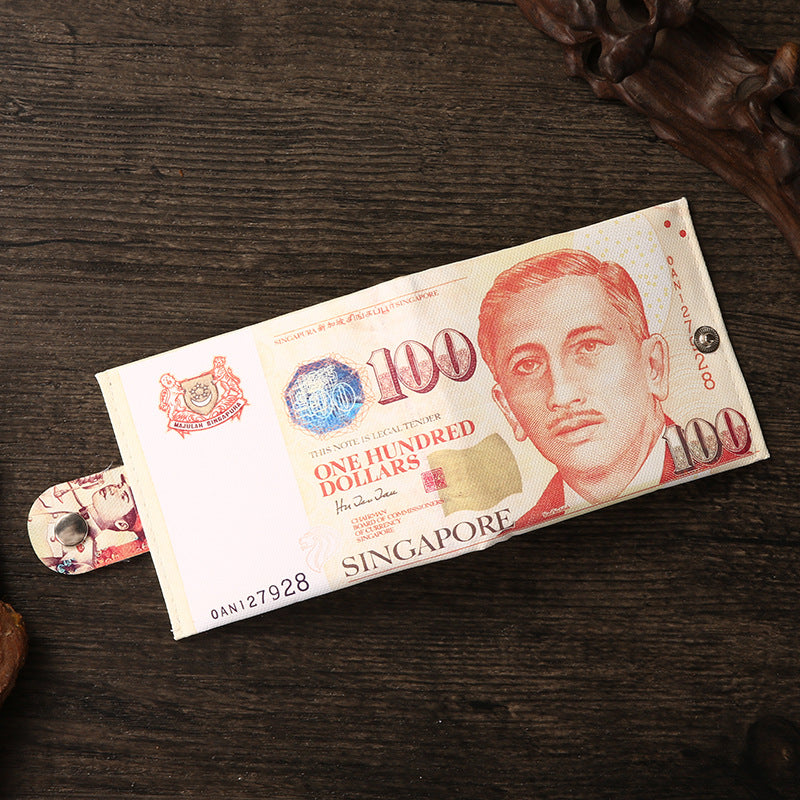 Men's Canvas Money Printing Creative Gift Card Holder