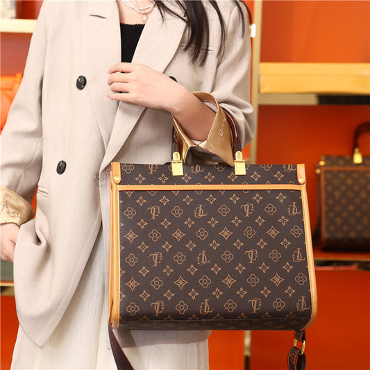 Women's Simple Fashion Commuter Advanced Texture Printed Tote Bags