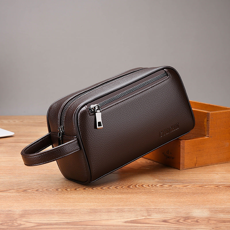 Men's Clutch Fashion Leather Large Capacity Trendy Men's Handbags