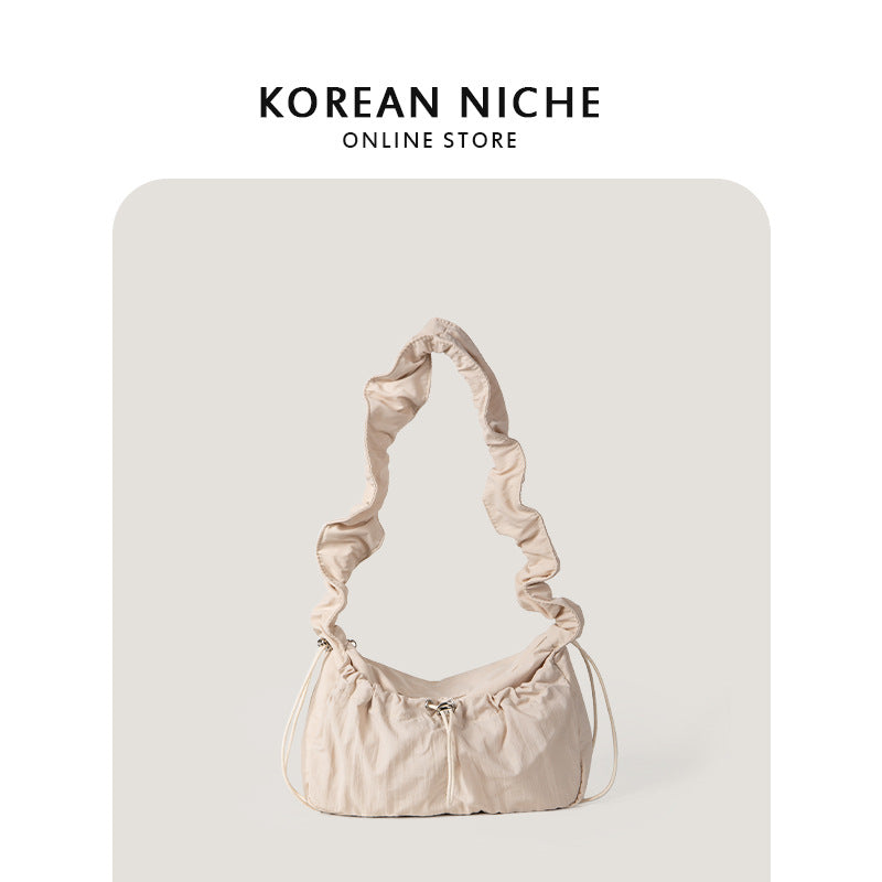 Women's Retro Temperament Fairy Pleated Underarm Spring Bags