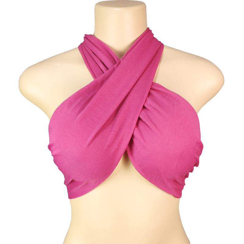 Women's Spring T-shirt Solid Color Sexy Variety Halter Tops