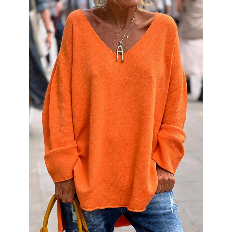 Women's Color Long Sleeve Loose Casual Comfortable Blouses