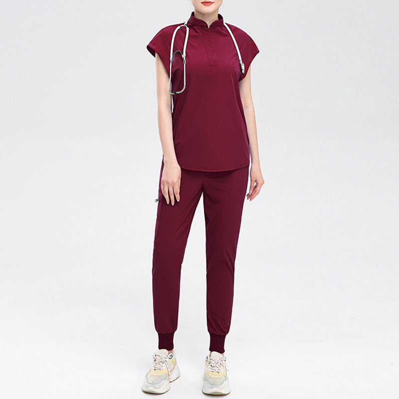 Sleeve Hand Washing Split Pet Hospital Beauty Uniform