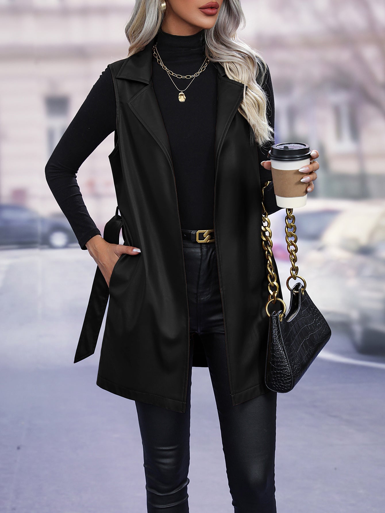 Women's Graceful Trendy Durable Leather For Vests