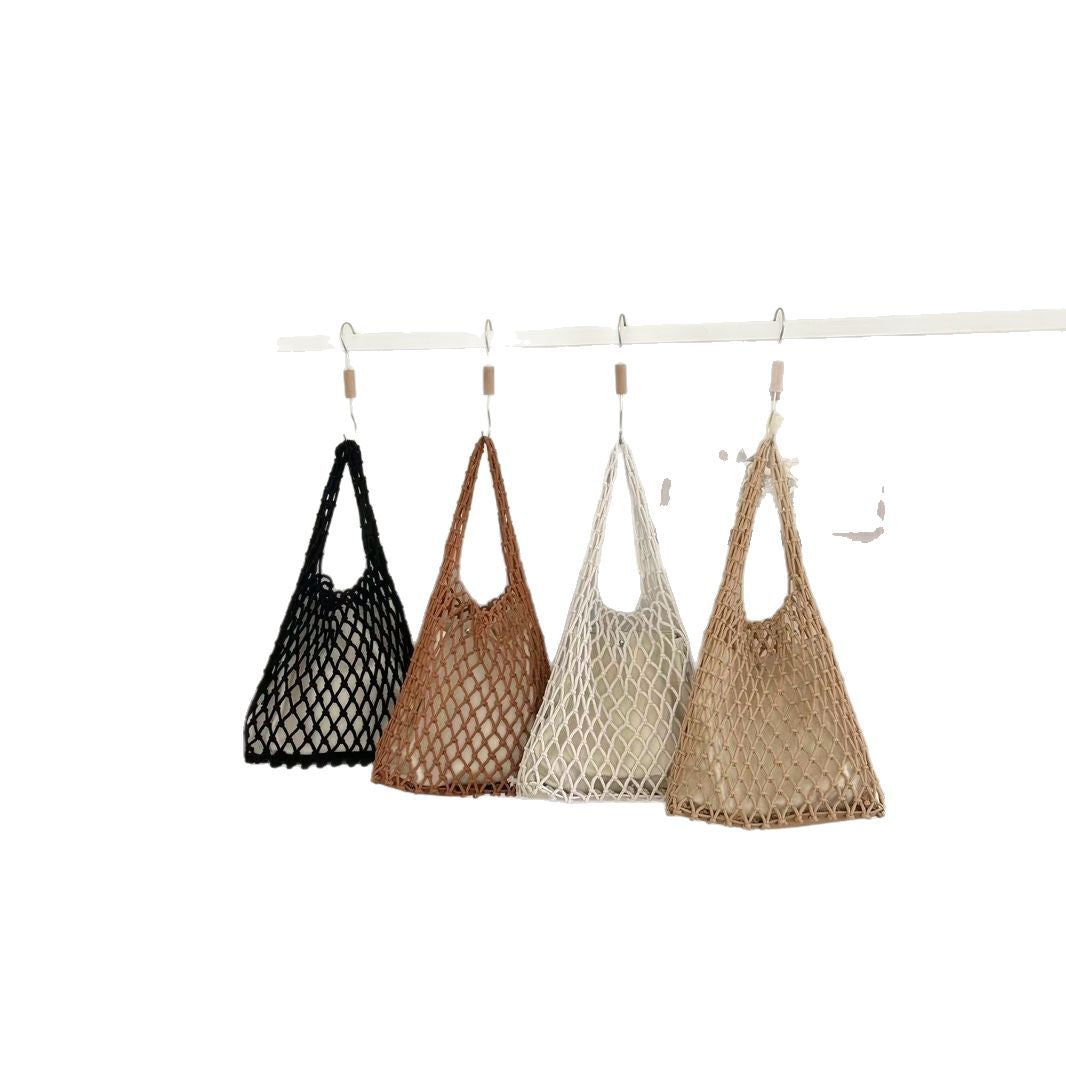 Women's Mori Style Cotton Hand Solid Color Handbags