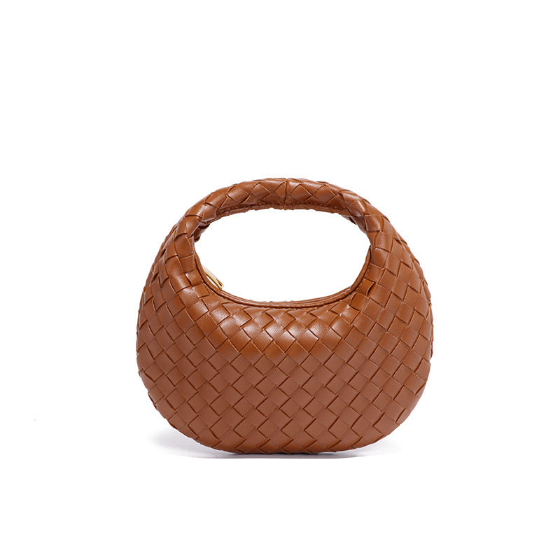Women's Mini Cute Dumpling Macaron Woven Pouch Crossbody Bags