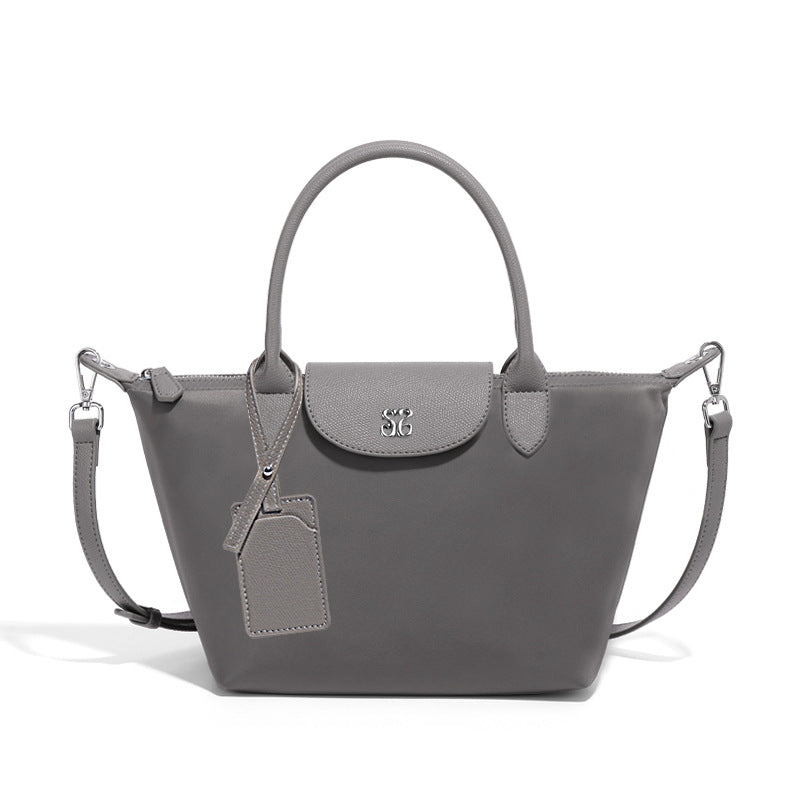 Women's Trendy Nylon Dumplings Fashionable Simple Contrast Handbags