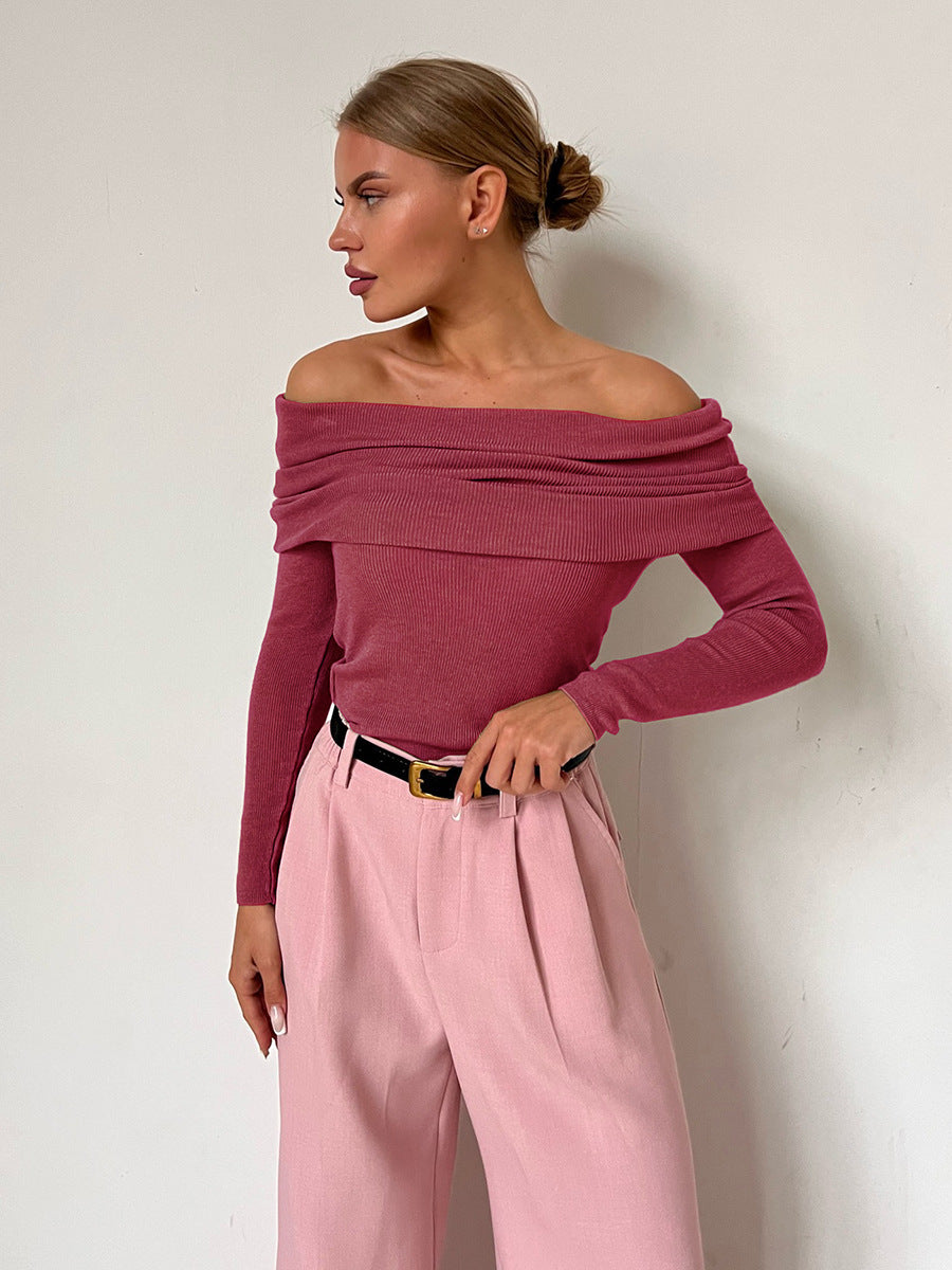 Women's Korean Style French Sexy Knitted Bottoming Tops