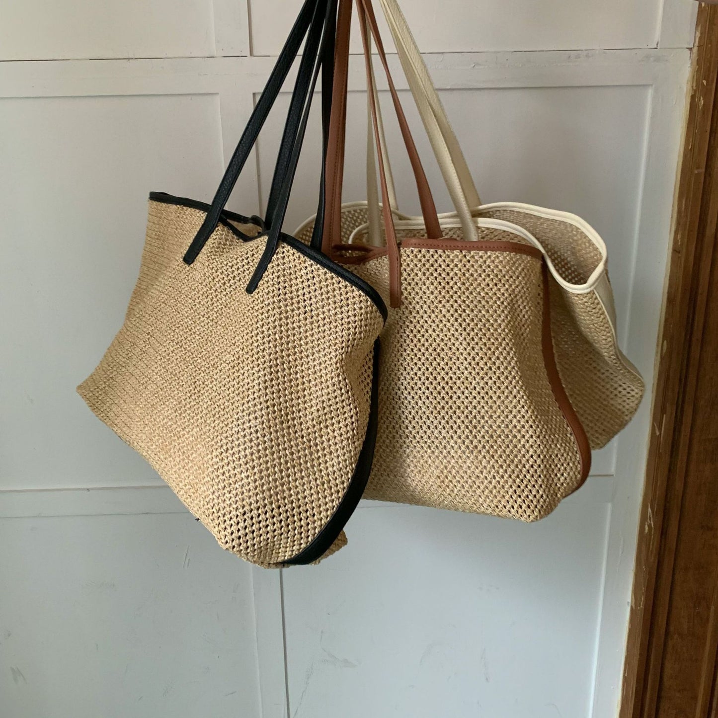 Women's Korean Straw Plaited Large Capacity For Design Woven Shoulder Bags