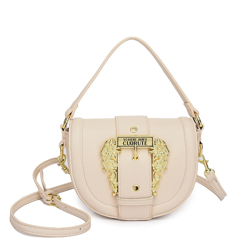 Women's Saddle Retro Simple Advanced Texture Shoulder Bags