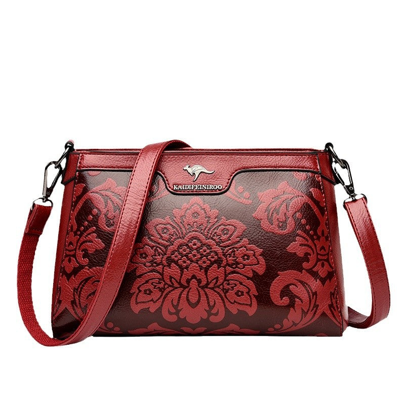 Women's Pretty Chinese Style Embossed Mother Shoulder Bags