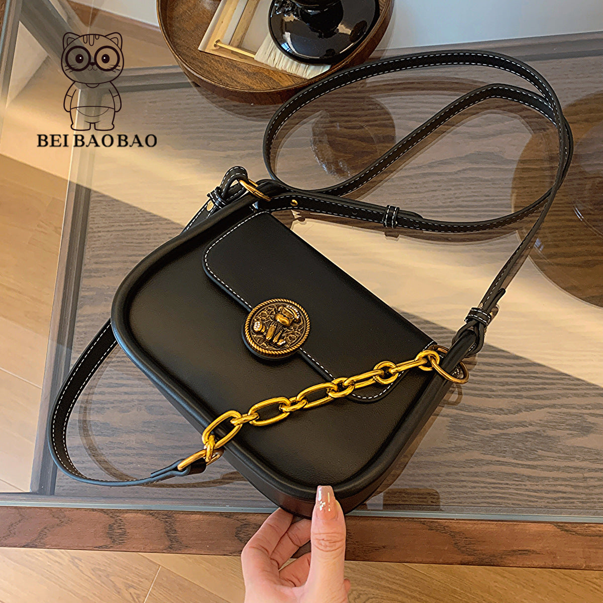 Women's Stylish Source Retro Saddle Simple Crossbody Bags
