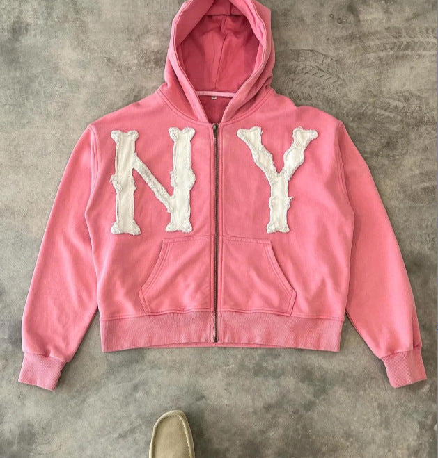 Hooded Full Chain Loose Male Female Sweaters