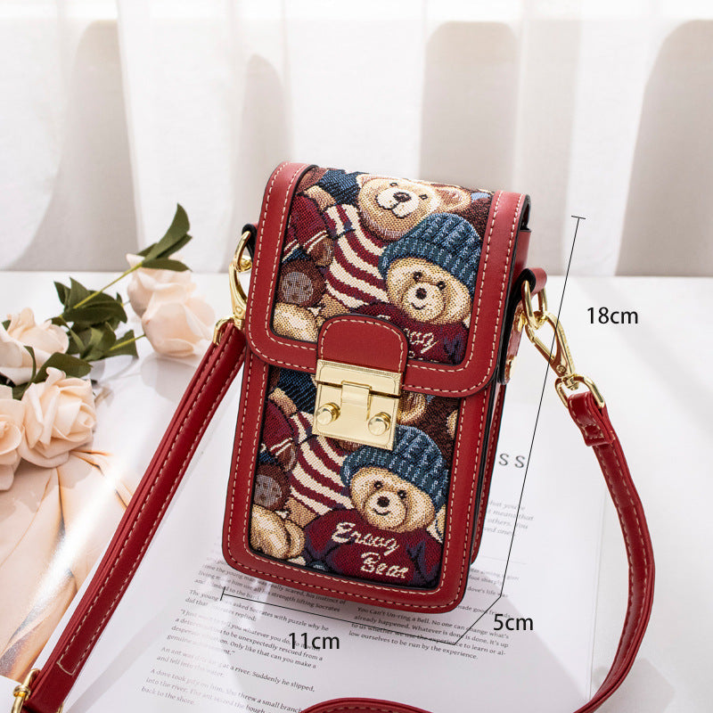 Attachment Canvas Cute Fashion Woven Flower Crossbody Bags