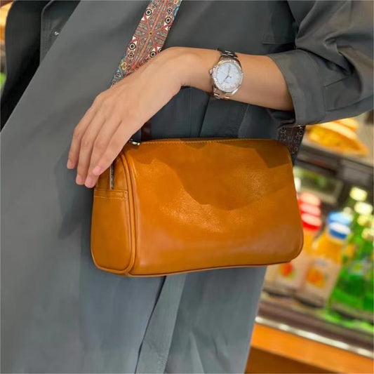 Women's Retro Minority Design Cylinder Large Capacity Shoulder Bags