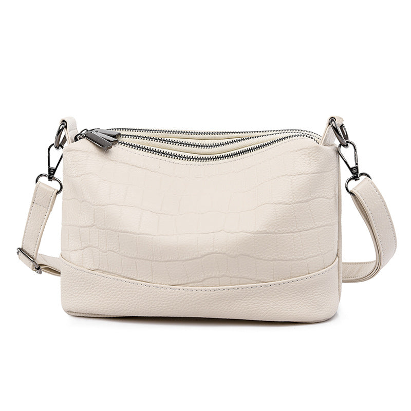 Women's Large Capacity Fashionable Soft Top Layer Crossbody Bags
