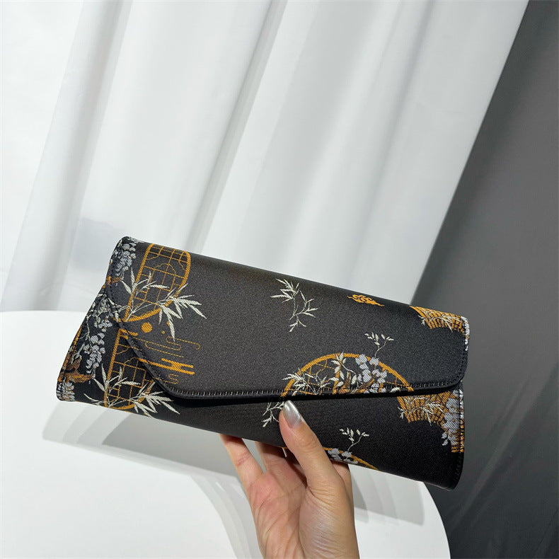 Women's Yarn Printed Clutch Dinner Dress Matching Handbags