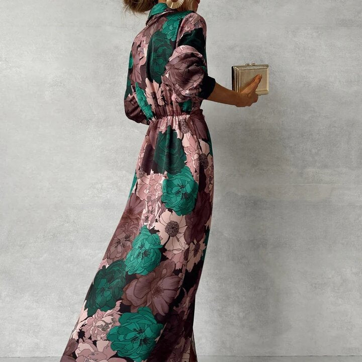 Classic Glamorous Long Sleeve Dress Printed Dresses