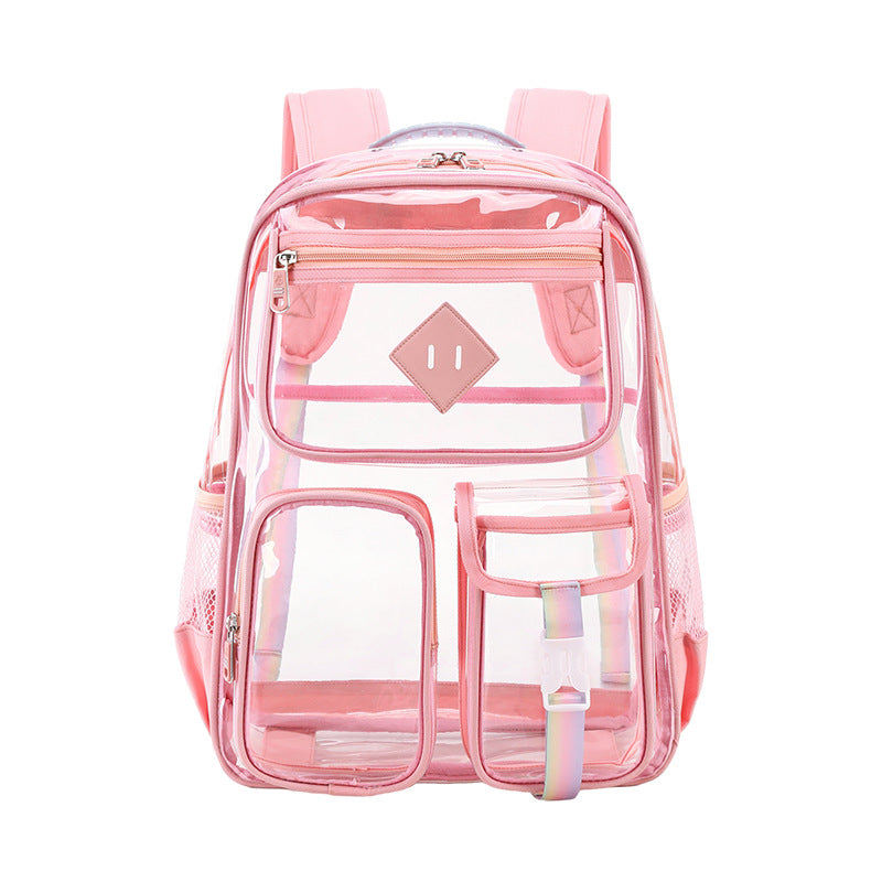 Transparent Waterproof Large Capacity Primary Junior Elementary School Students' Schoolbags