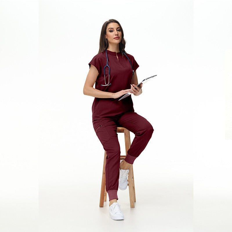 Women's Collar Slim Fit Slimming Stomatological Hospital Pet Shop Uniform