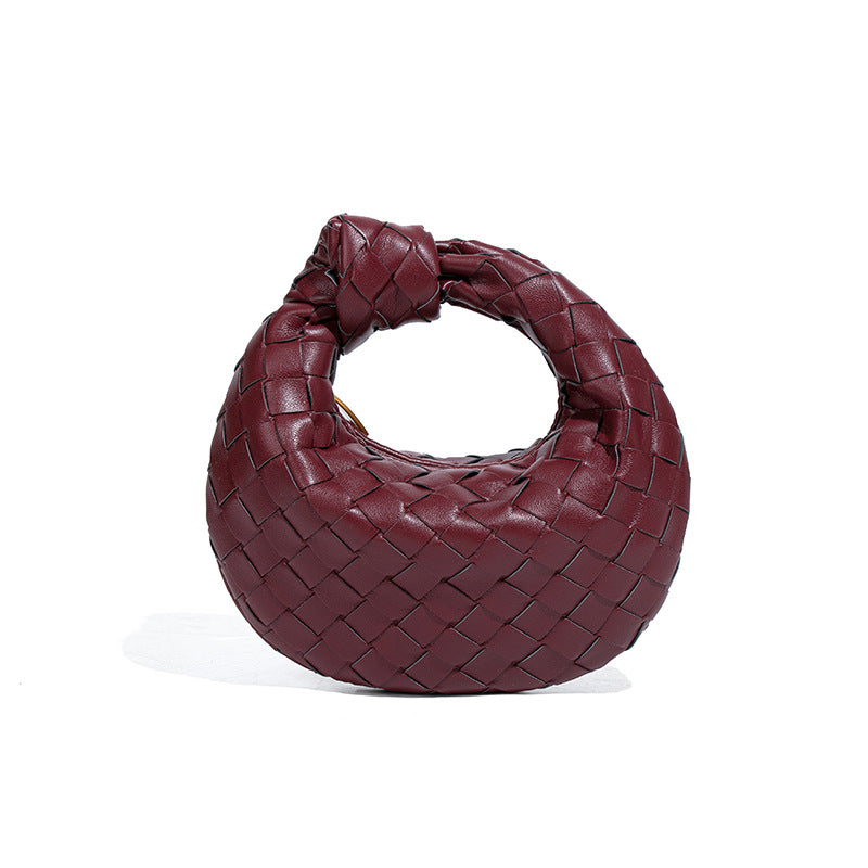 Women's Woven High-grade Mini Knotted Croissant Handmade Handbags
