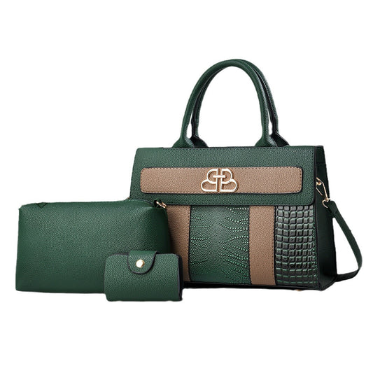 Women's Mother Stitching Stone Pattern Fashion Trendy Small Square Bags