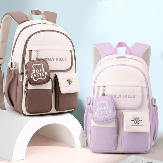 Women's Natural Fish Junior High College Large Backpacks