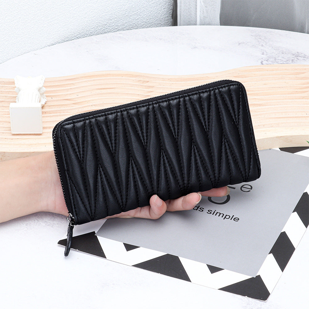 Women's Long Genuine Leather Multiple Slots Sheepskin Large Ladies Wallets