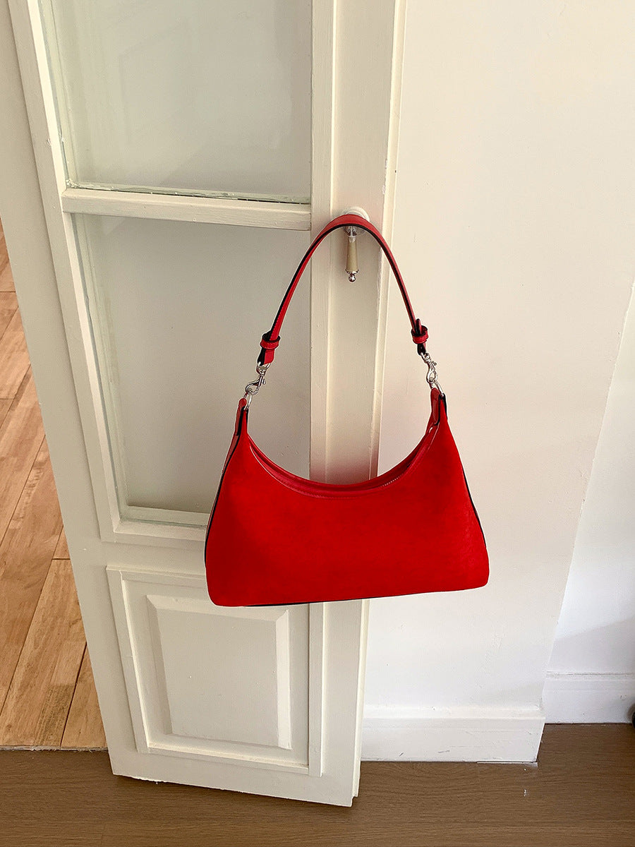 Women's Suede Autumn Niche Style Underarm Minimalist Shoulder Bags