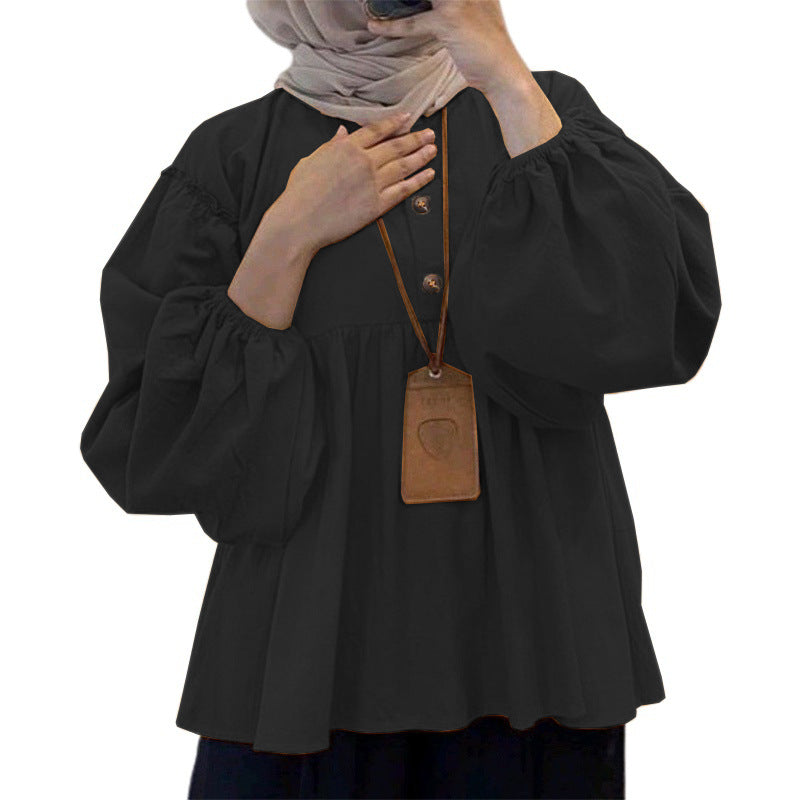 Women's Muslim Wear Simple Loose Fitted Waist Clothing