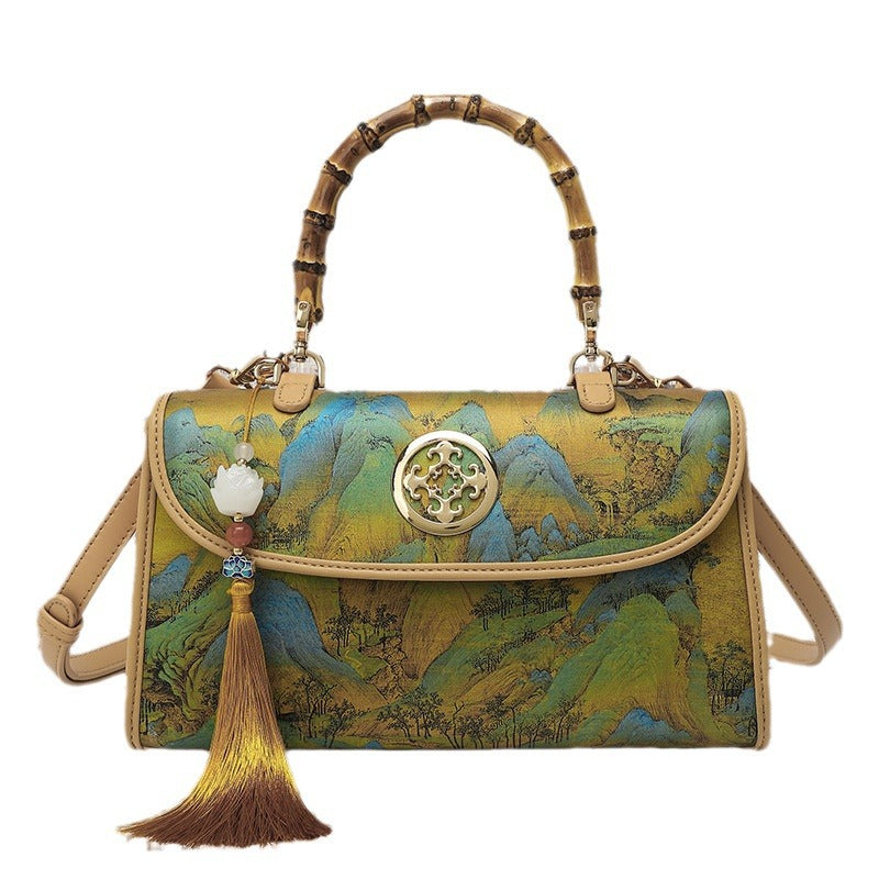Women's Style Retro Bamboo Cheongsam Mother Mother's Day Handbags