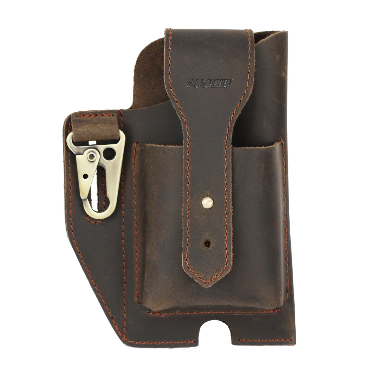 Men's Horse Leather Large Capacity Construction Site Men's Waist Packs